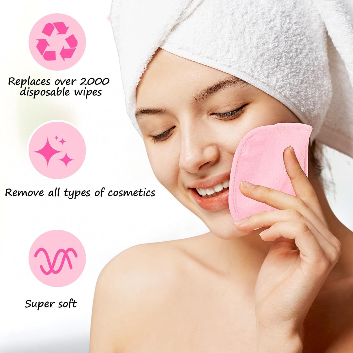 VitalCozy Paquete de 10 Toallas Desmaquillantes Reutilizables