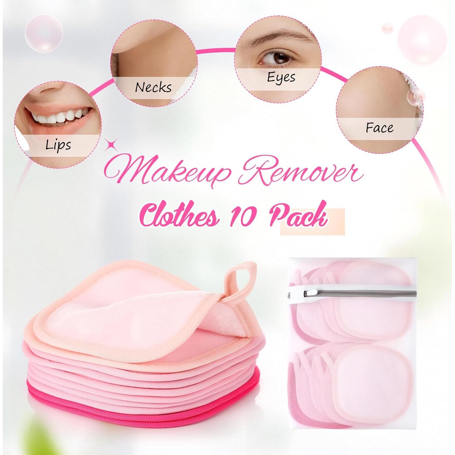 VitalCozy Paquete de 10 Toallas Desmaquillantes Reutilizables