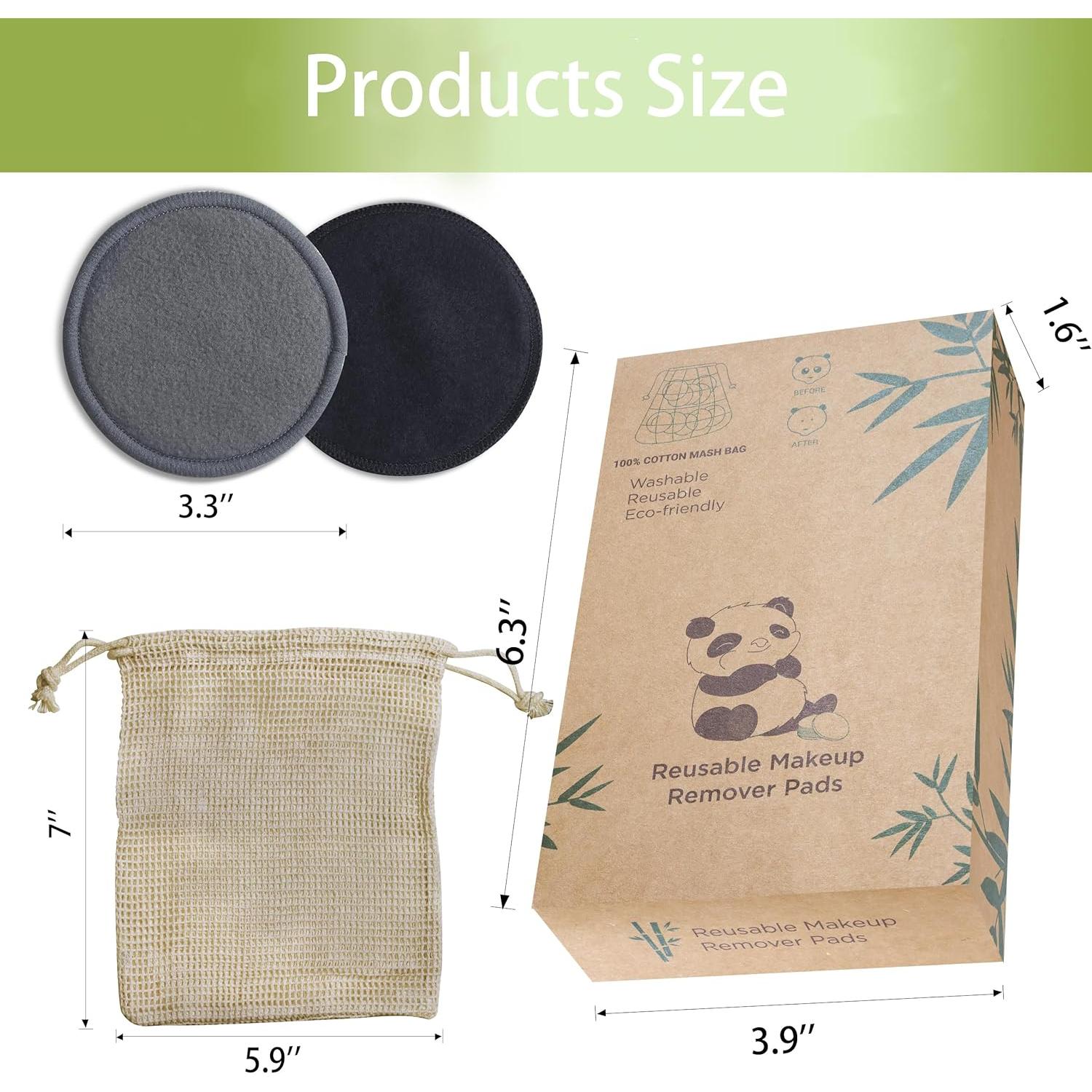 Discos Desmaquillantes Reutilizables Yiwu - 20 Piezas Algodón Bambú