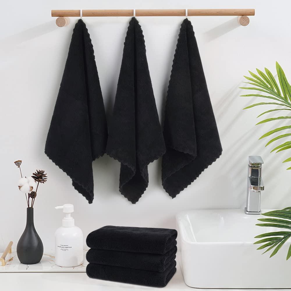 Toalla de limpieza facial reutilizable SUNLAND 30x30cm 12 Pzas Negra