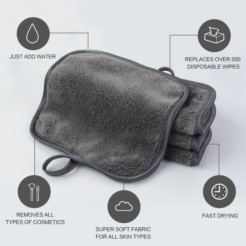 Paquete de 12 Paños Desmaquillantes Reutilizables SINLAND 15x15cm