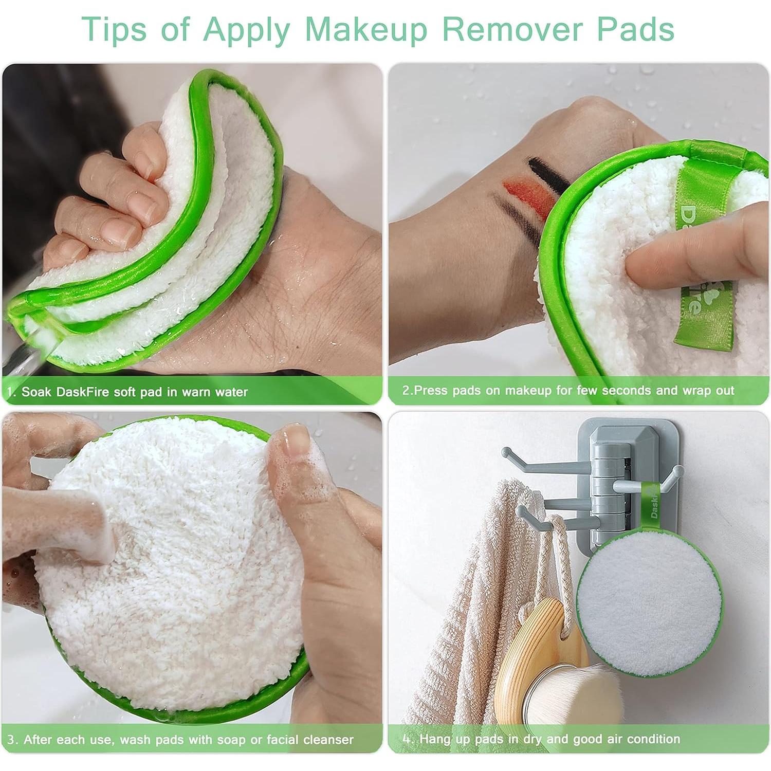 Discos Desmaquillantes Reutilizables DaskFire - 3 Pcs, 11.5 cm