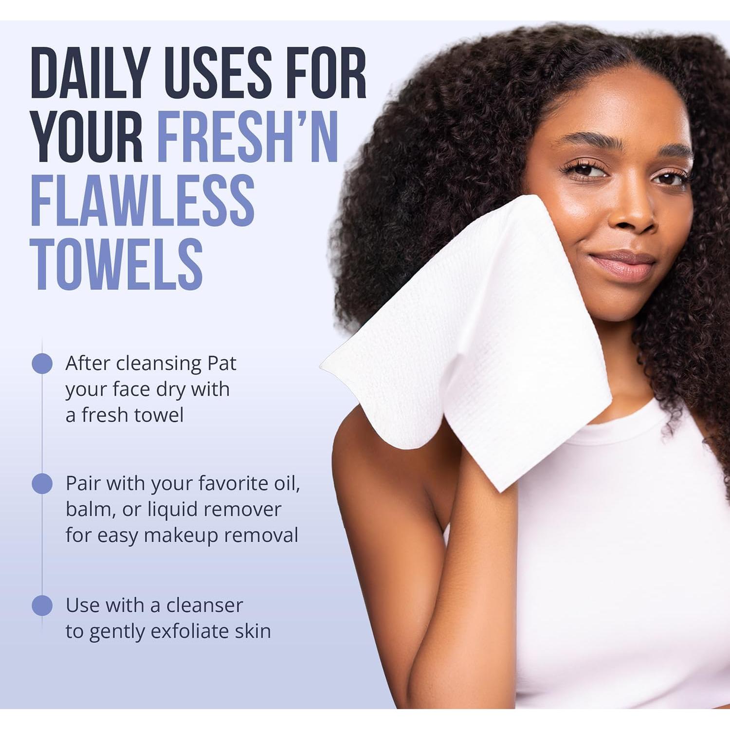 Toallas Faciales Desechables Zev Fresh'n Flawless - 50 Ct XL