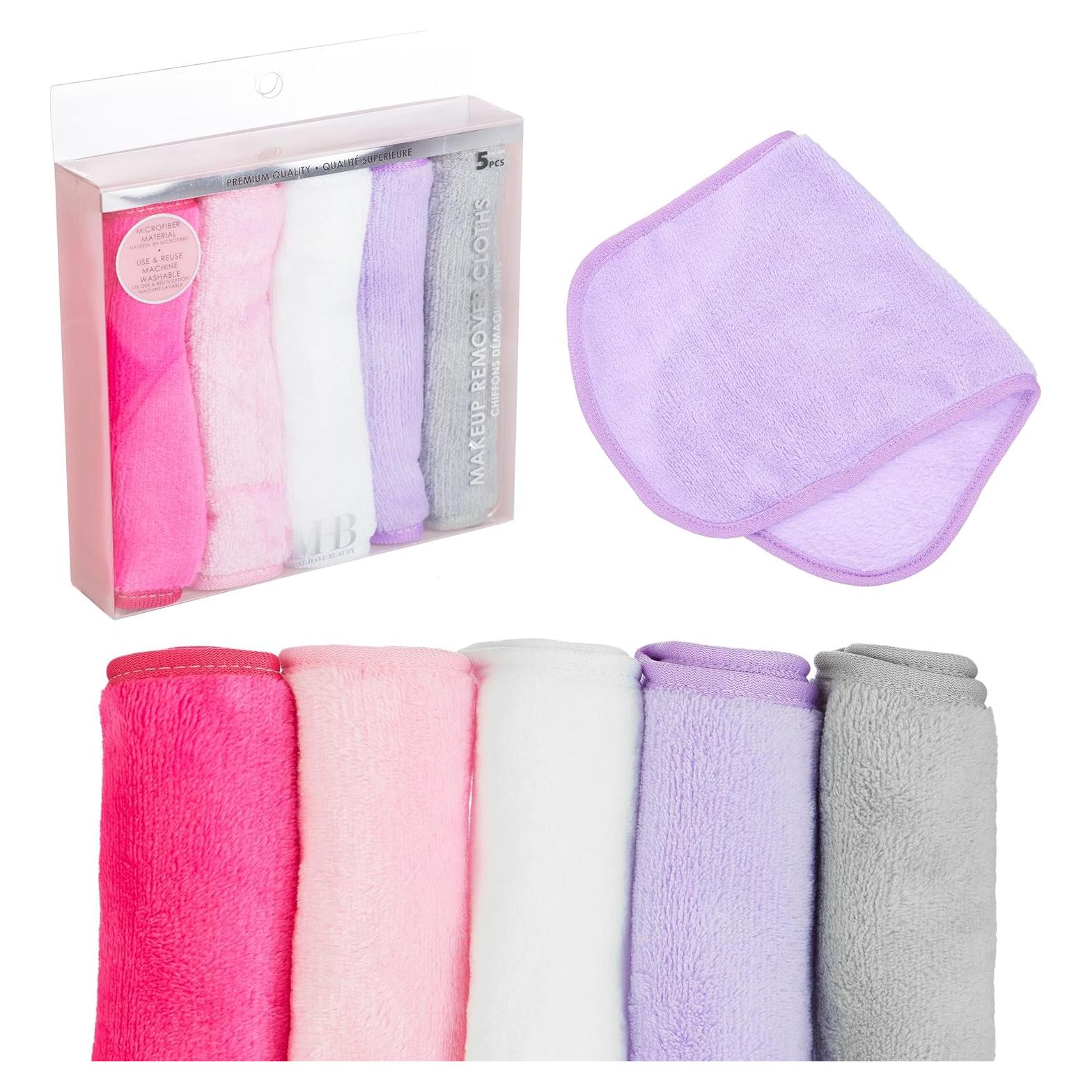 Set de 5 Paños Desmaquillantes Microfibra MHB Ecológicos