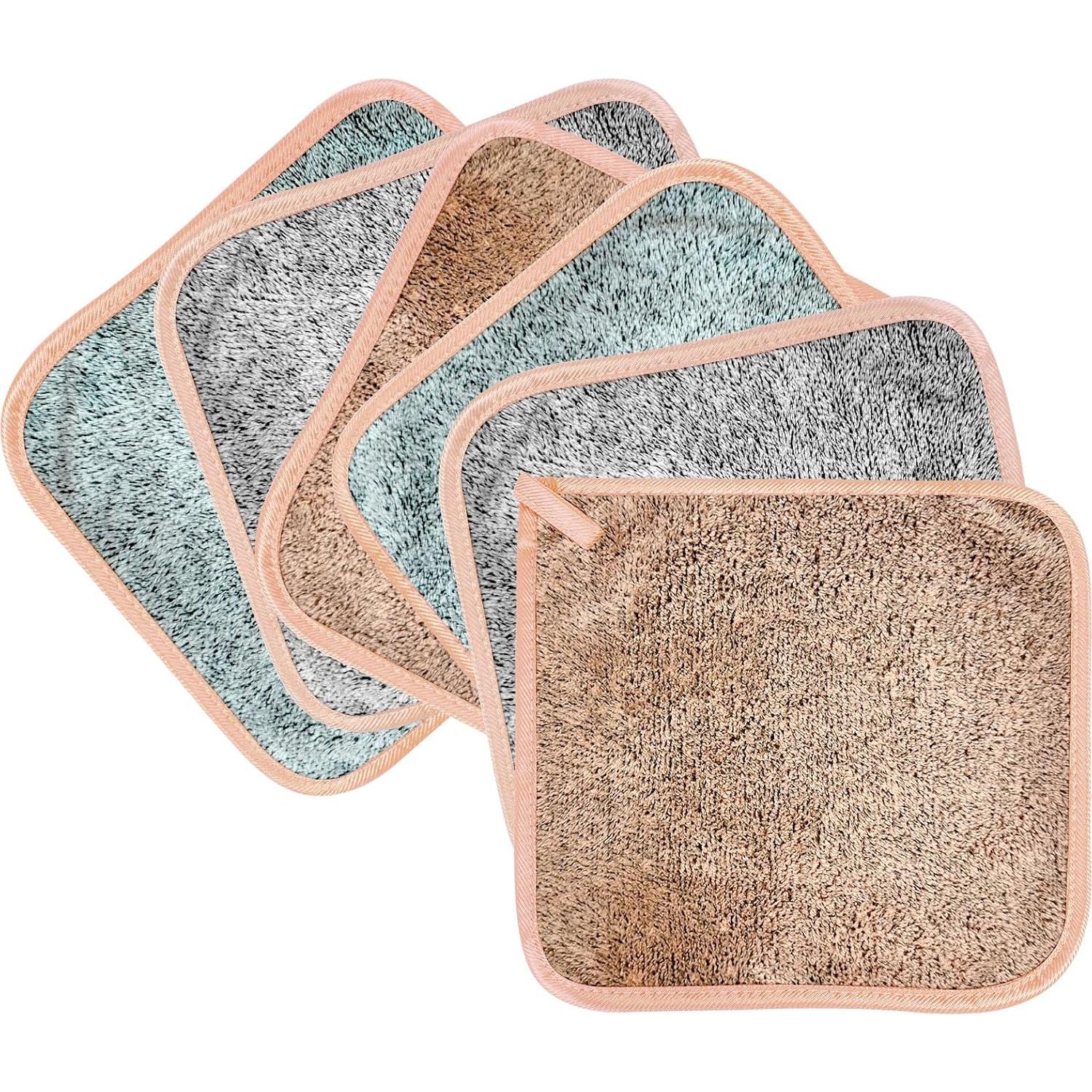 Paquete de 6 Paños Desmaquillantes Reutilizables PHOGARY 20x20 cm