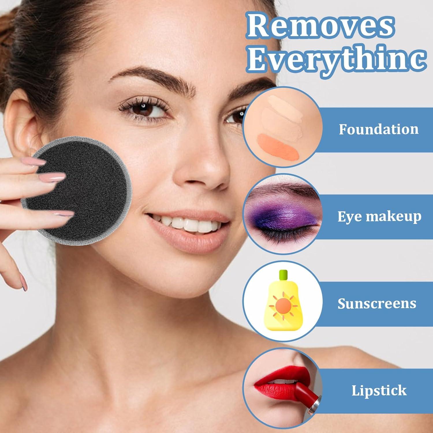 Almohadillas Reutilizables para Desmaquillar JIEYAO 24 Pcs 8cm