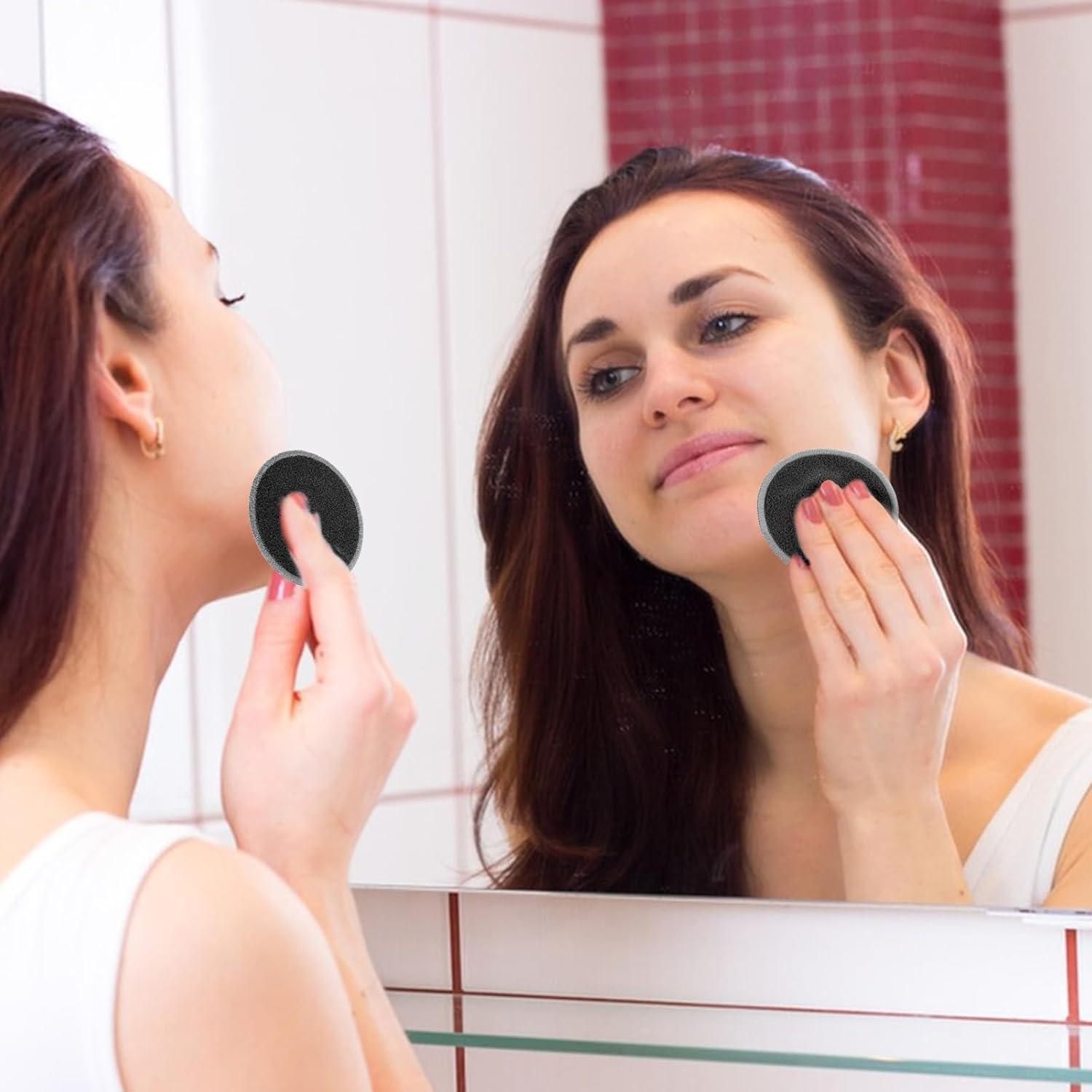 Almohadillas Reutilizables para Desmaquillar JIEYAO 24 Pcs 8cm