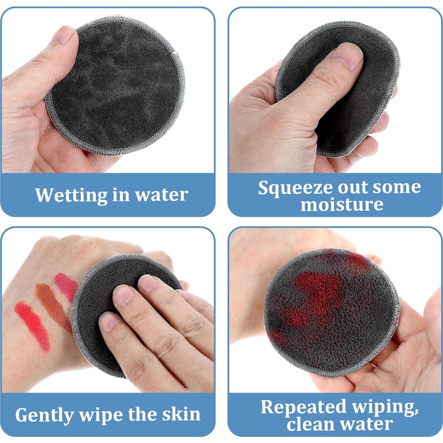 Almohadillas Reutilizables para Desmaquillar JIEYAO 24 Pcs 8cm