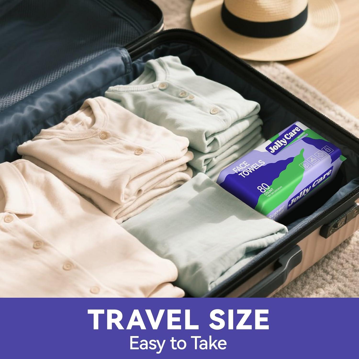 Toallas Faciales Desechables Jolly Care 19.8 cm 80 Unidades