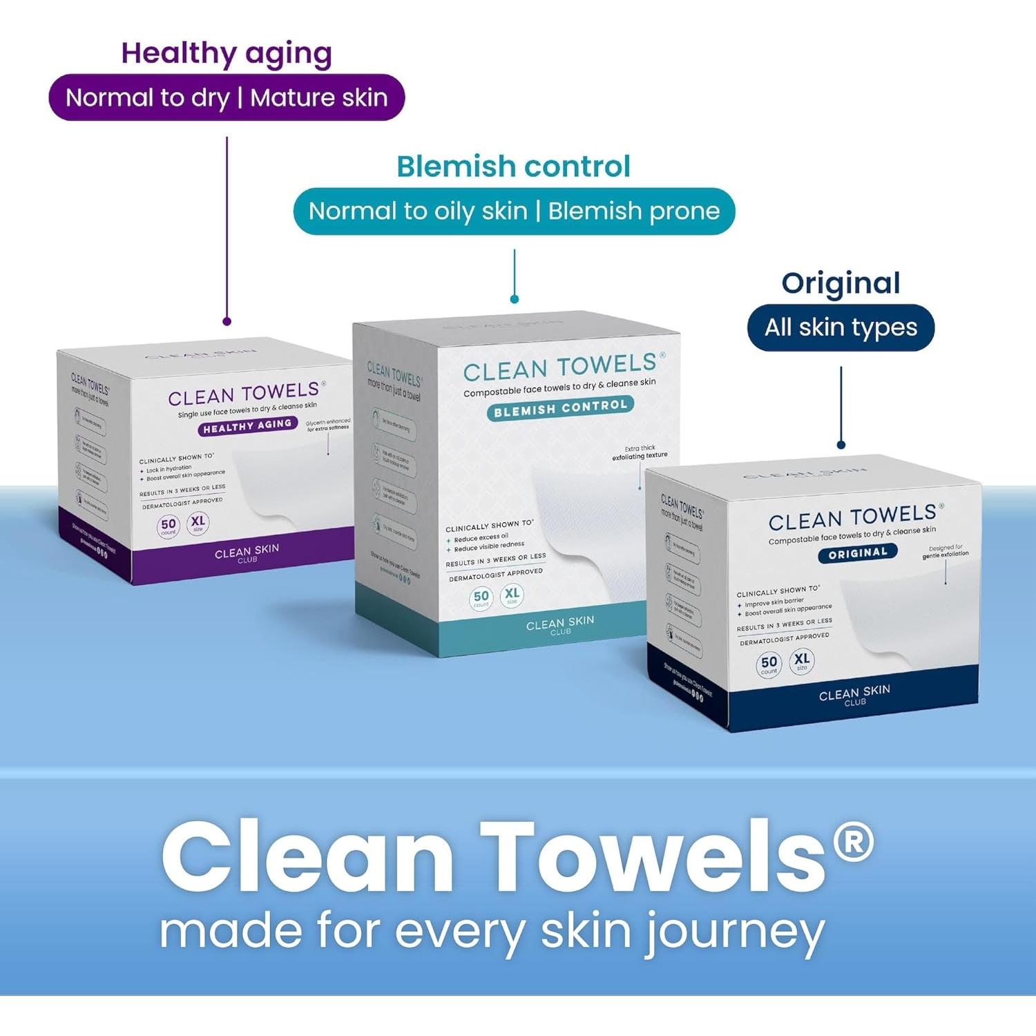 Toallas Limpias Club Toallas XL 100% Biobasadas - 30 Unidades