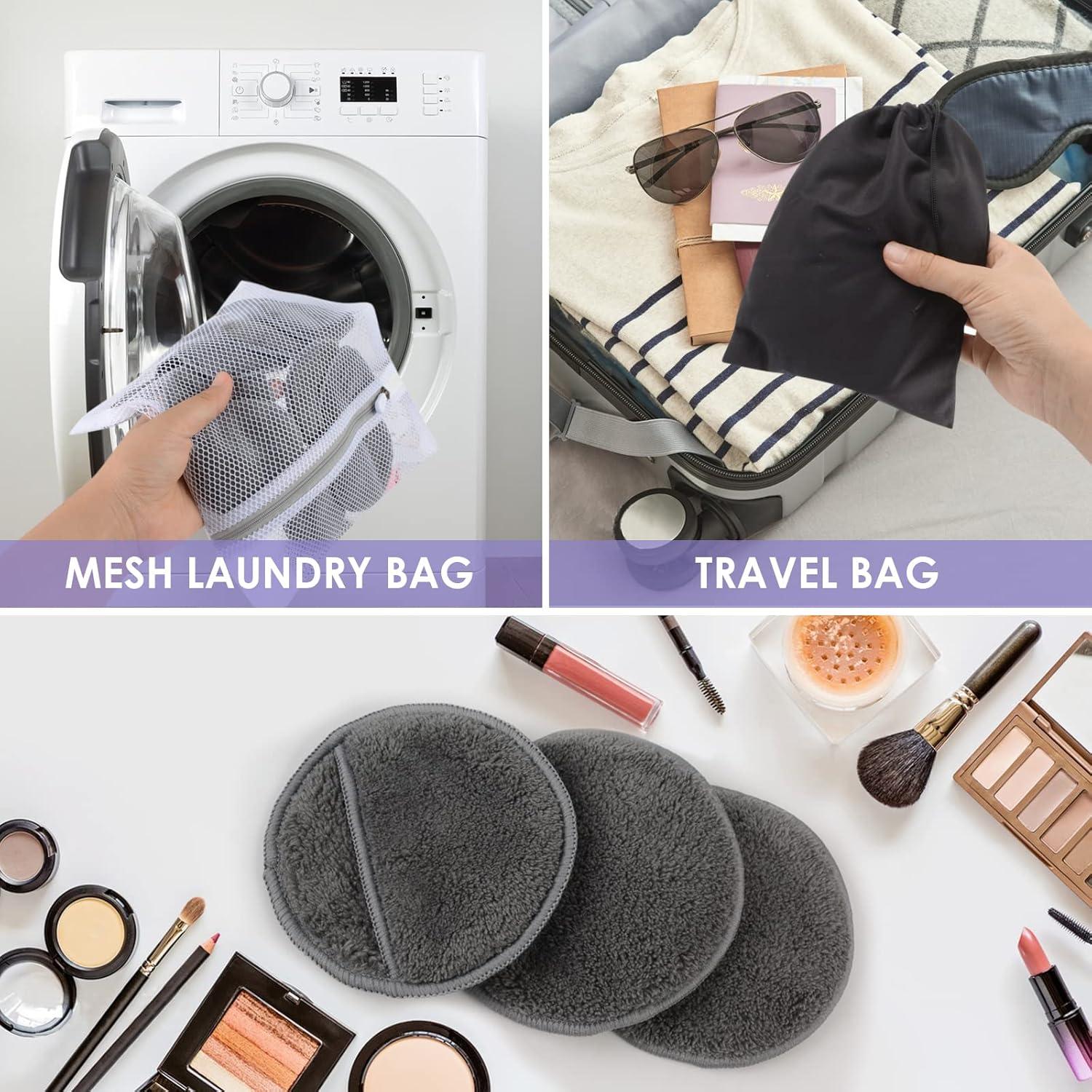 Almohadillas Reutilizables para Quitar Maquillaje SUNLAND 16 Pzas 8cm