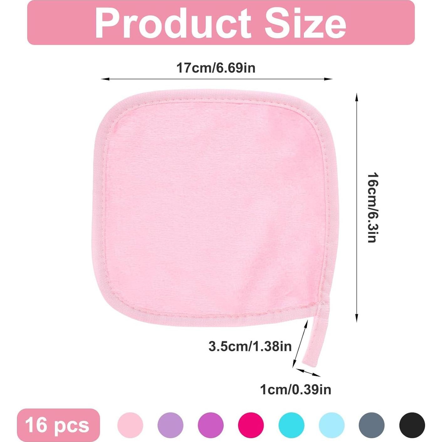 16 Paños Desmaquillantes Reutilizables Guduling 16x17 cm