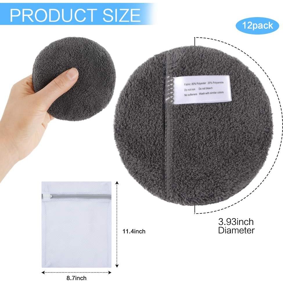 SUNLAND Almohadillas Reutilizables para Quitar Maquillaje 2 Pzs