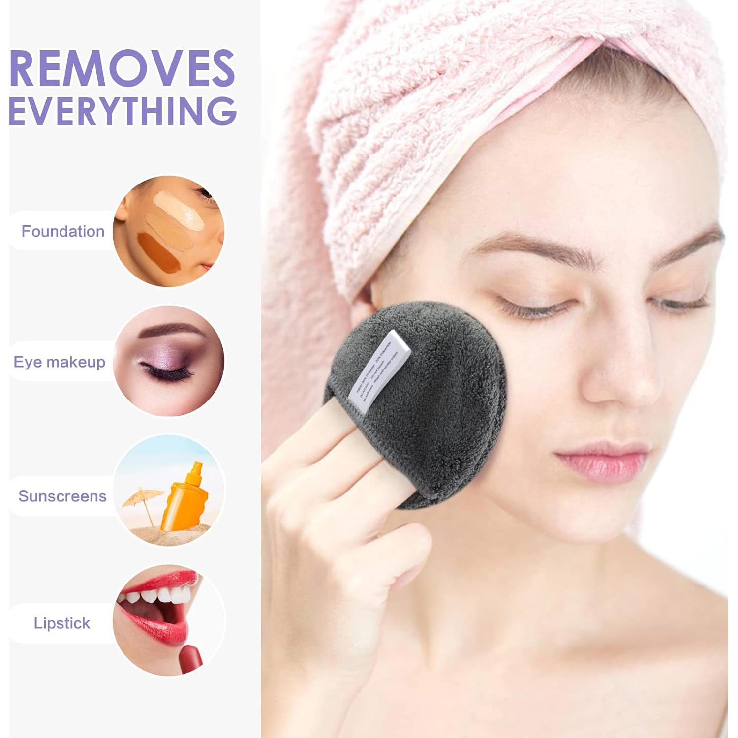 SUNLAND Almohadillas Reutilizables para Quitar Maquillaje 2 Pzs