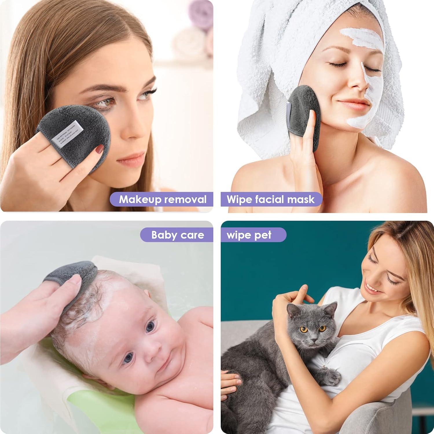 SUNLAND Almohadillas Reutilizables para Quitar Maquillaje 2 Pzs