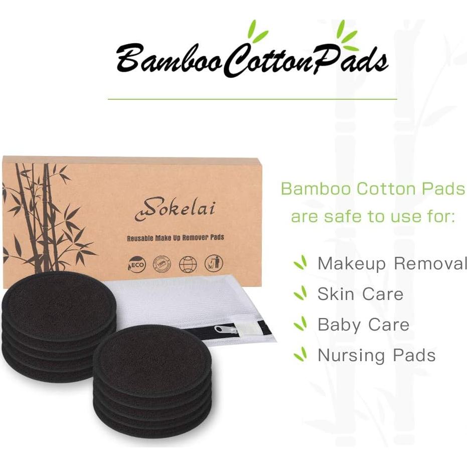 Discos Desmaquillantes Reutilizables Wokelai - 10 Rondas de Algodón Orgánico