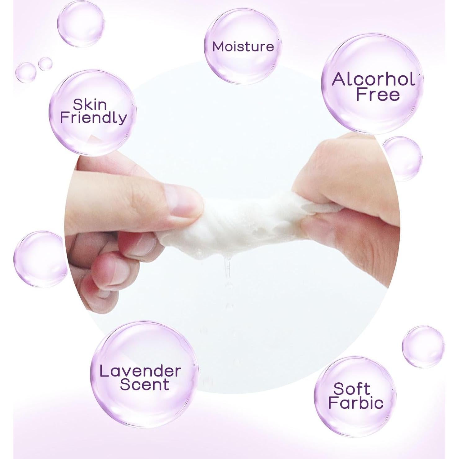 Toallitas Desmaquillantes Gisdo 200 Piezas Aroma Lavanda