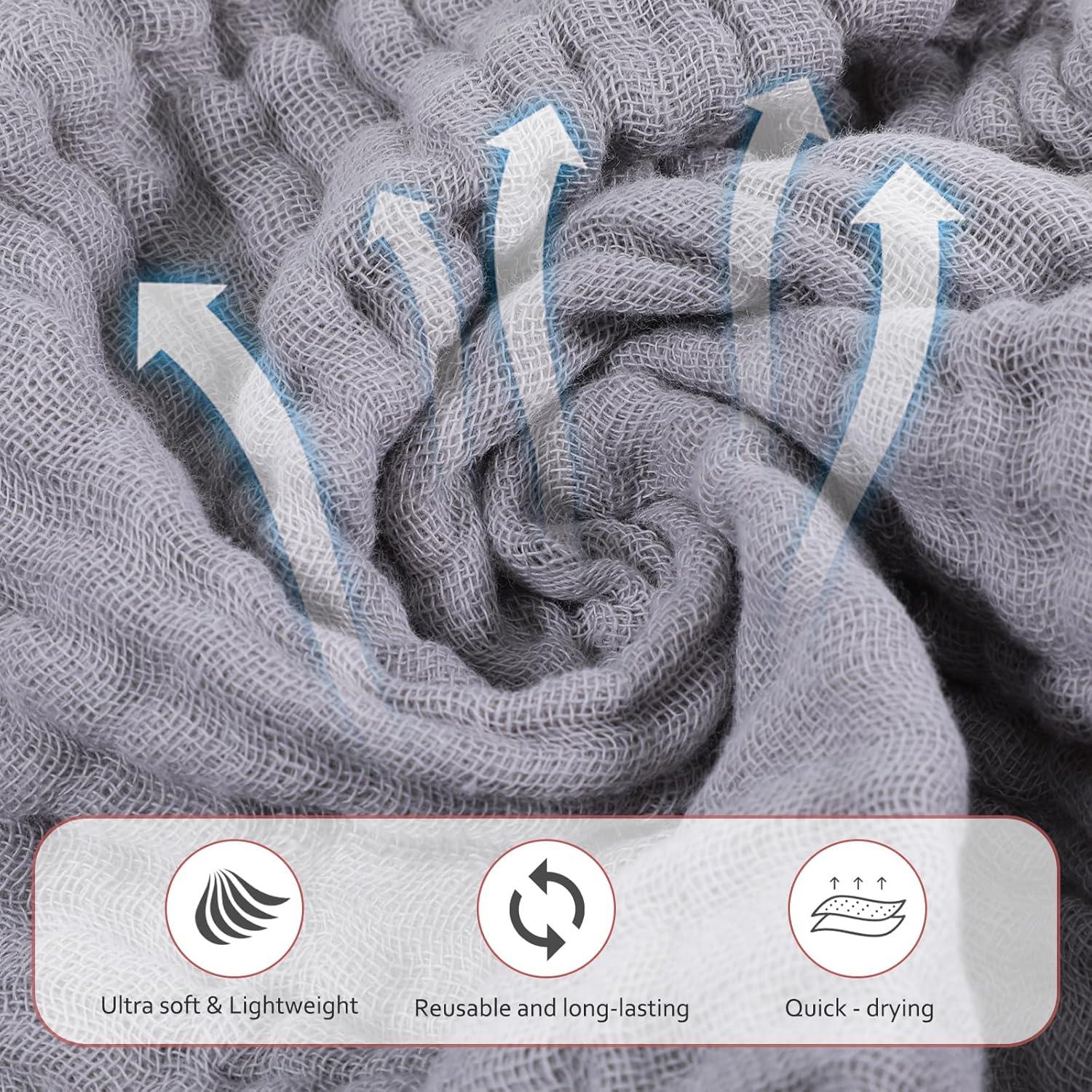 6 Paños de Algodón YBEATY para Lavar la Cara Reutilizables