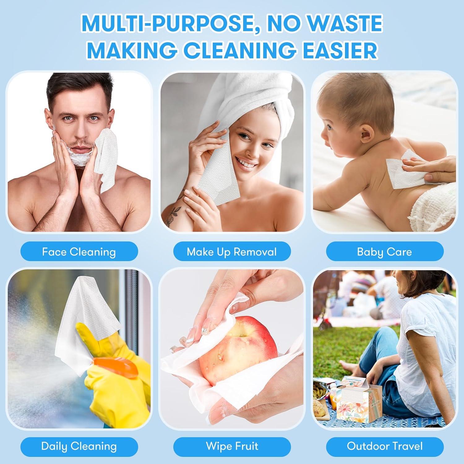 Toallas Faciales Desechables Beauntangly XL 25 Ct Biodegradables