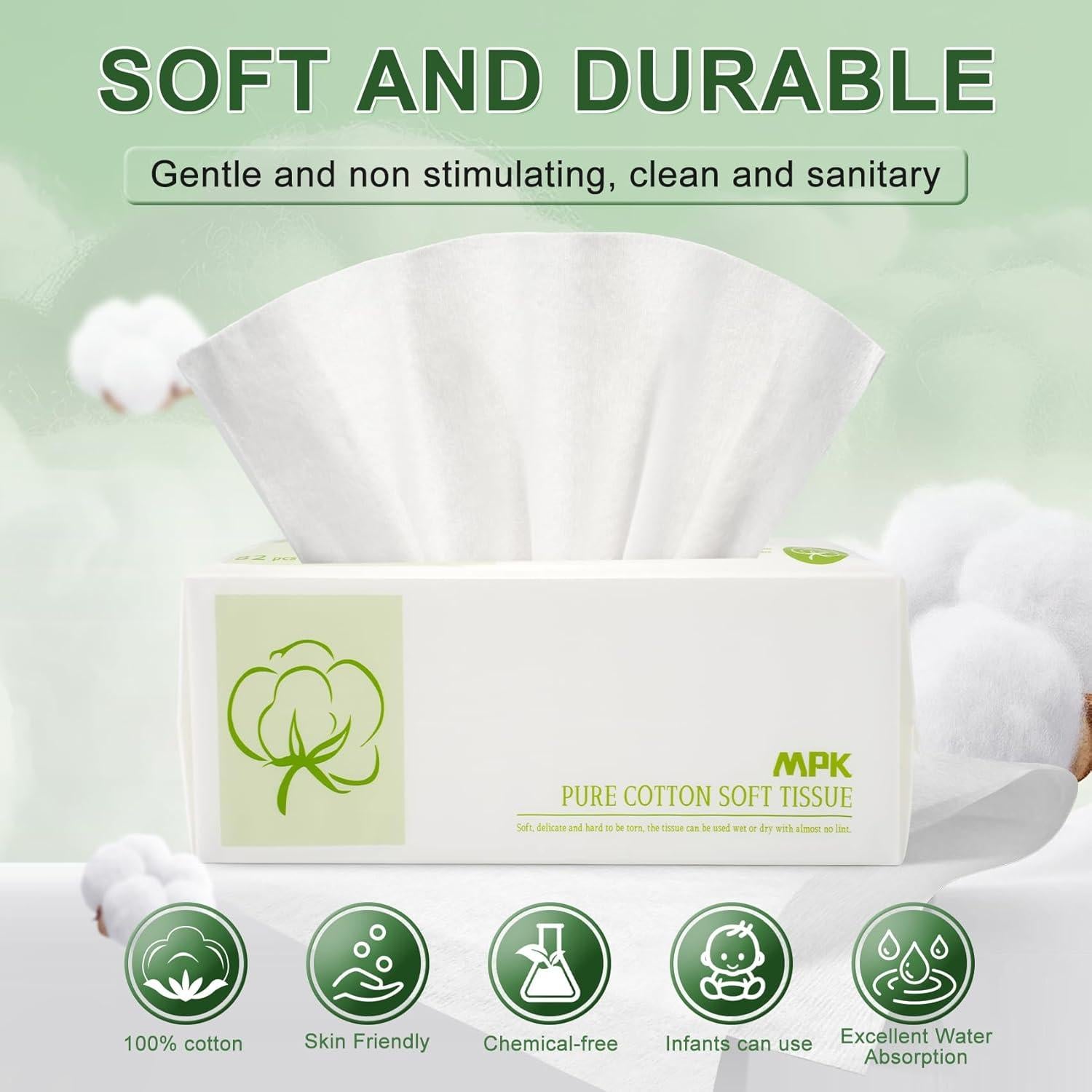Toallas Desechables de Algodón MPK - 492 Unidades Suaves y Gruesas