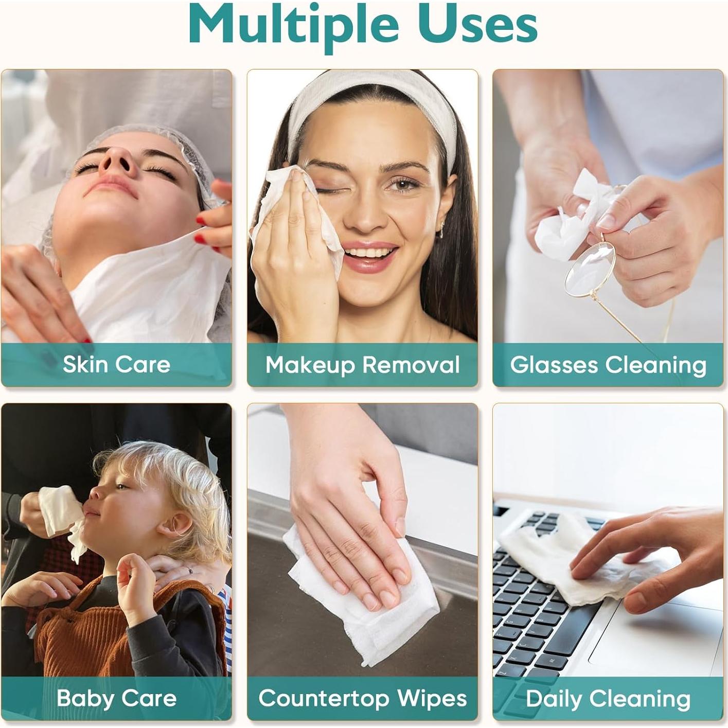 Toallas Faciales Desechables UNIMADE - 200 Unidades Ultra Suaves