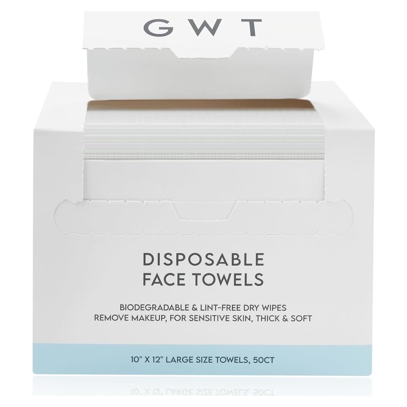 Toallas Desechables para la Cara GWT - 50 Unidades, 25.4x30.5 cm