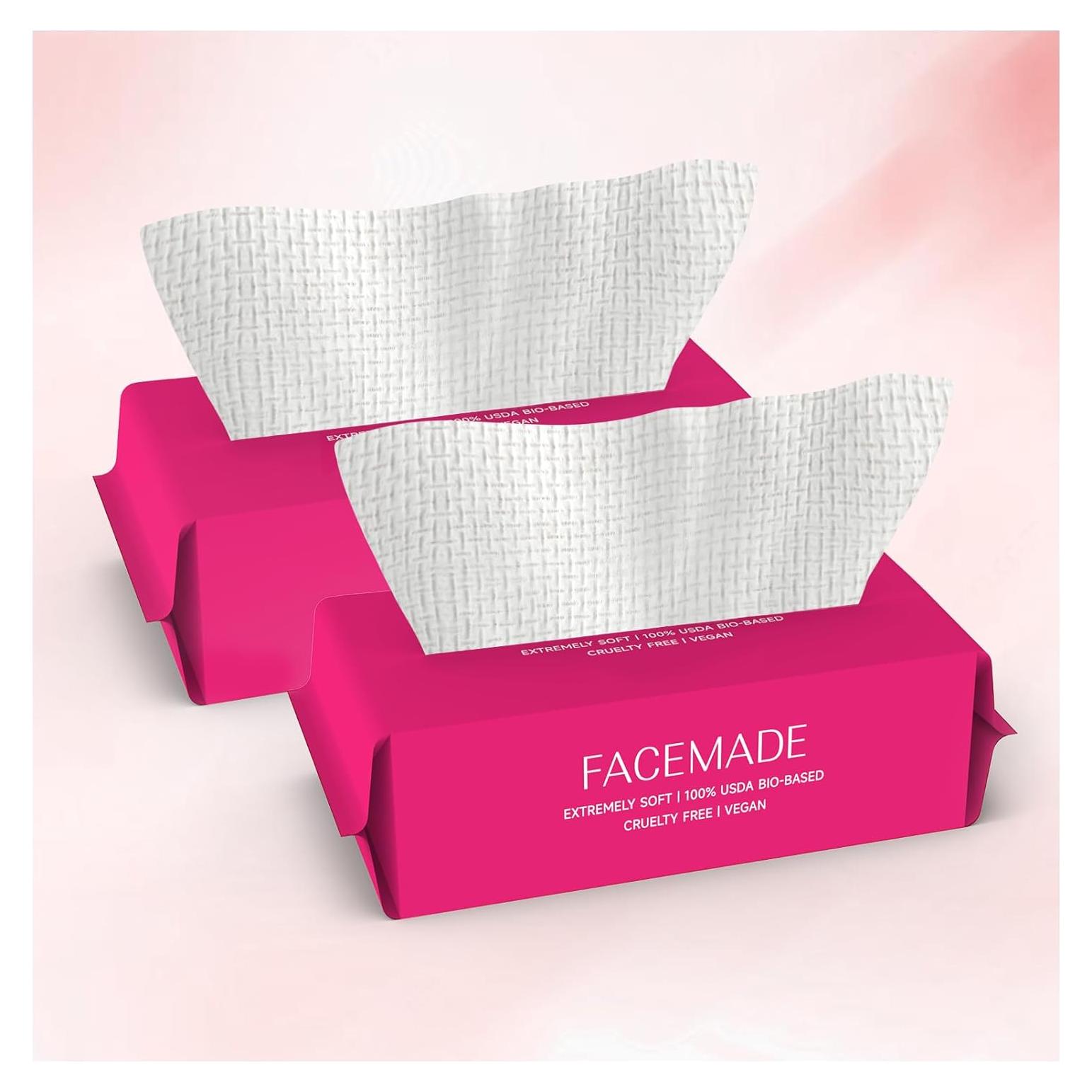 Toallas Faciales Desechables FACEMADE XL 100% Biobasadas