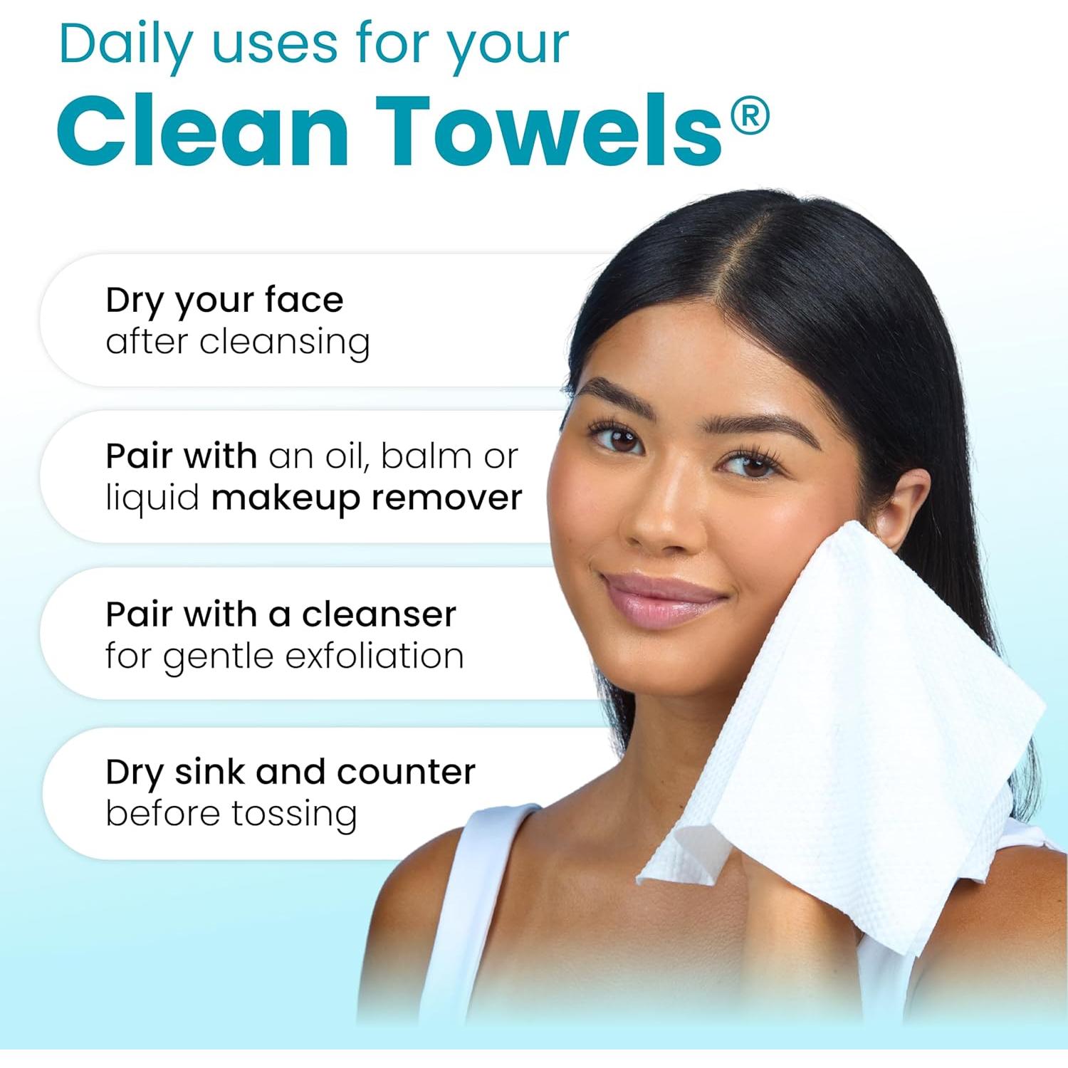 Toallitas Faciales Compostables Clean Skin Club 50 Unidades