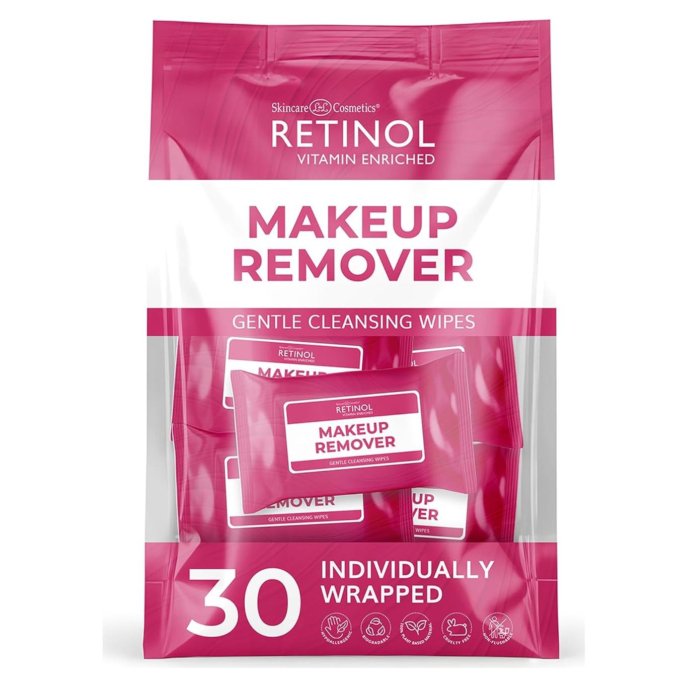 Toallitas Desmaquillantes Retinol LIVAURA 30 Unidades Viaje