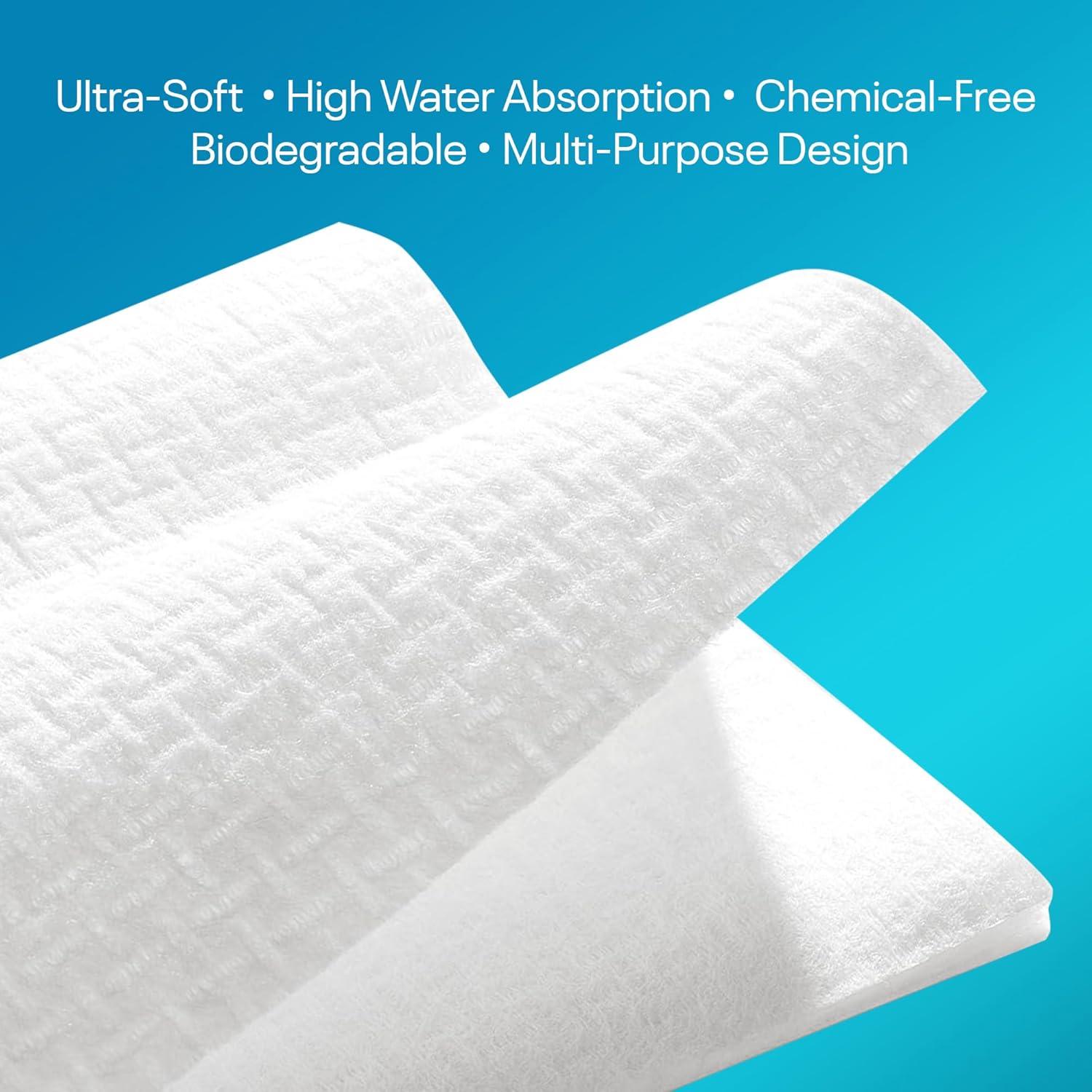 Toallas Desechables para la Cara DeVere - 60 Unidades Biodegradables