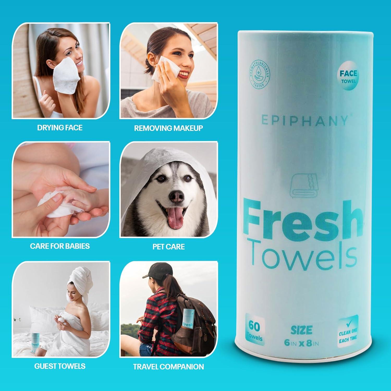 Toallas Desechables para la Cara DeVere - 60 Unidades Biodegradables