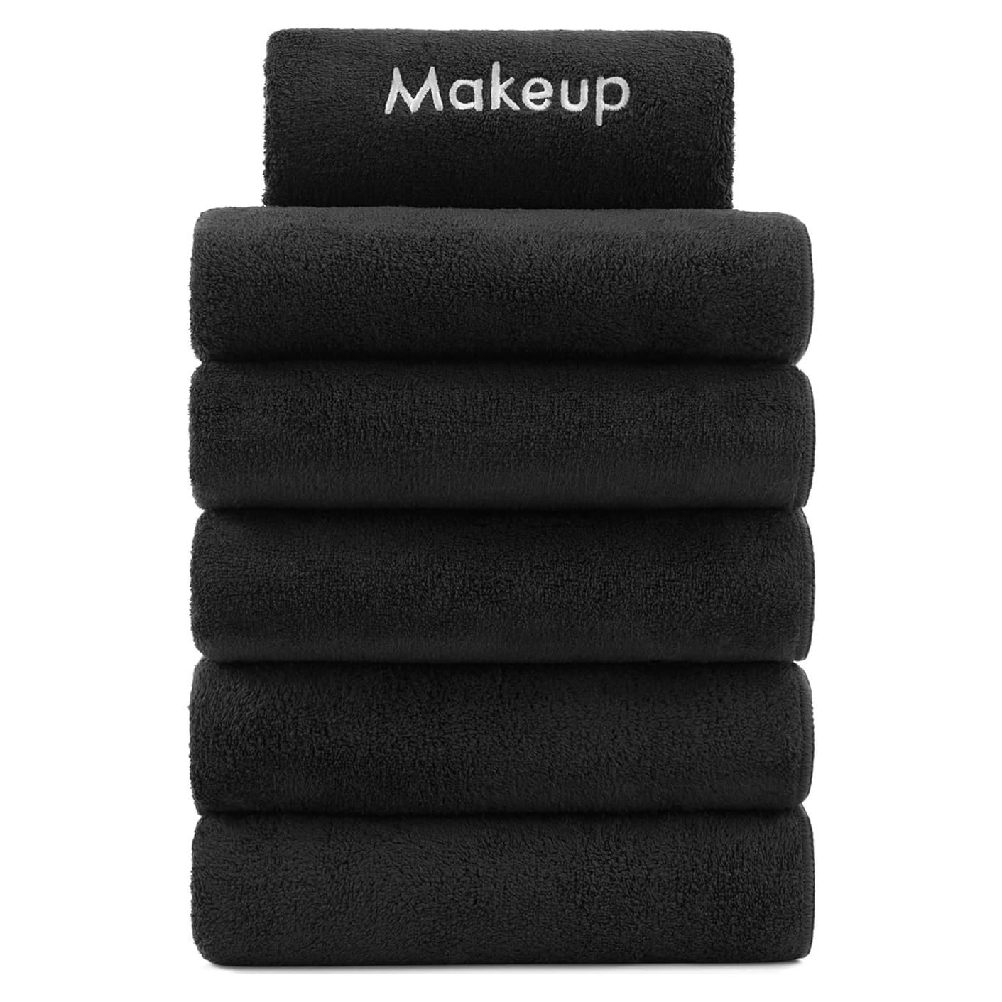 Paquete de 6 Paños Desmaquillantes Arkwright Microfibra 28x43cm Negro