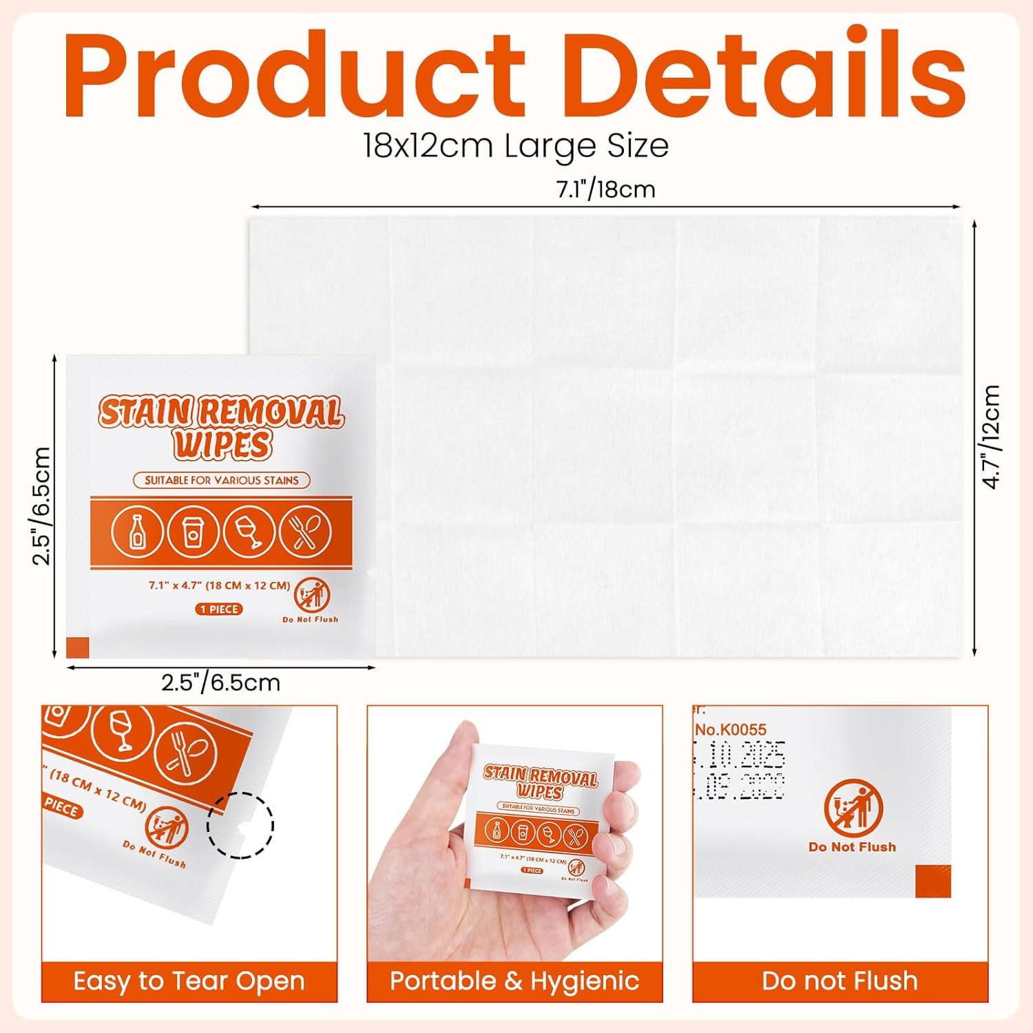 Toallitas Quitamanchas Húmedas RSQAZQ 50 Unidades Viaje