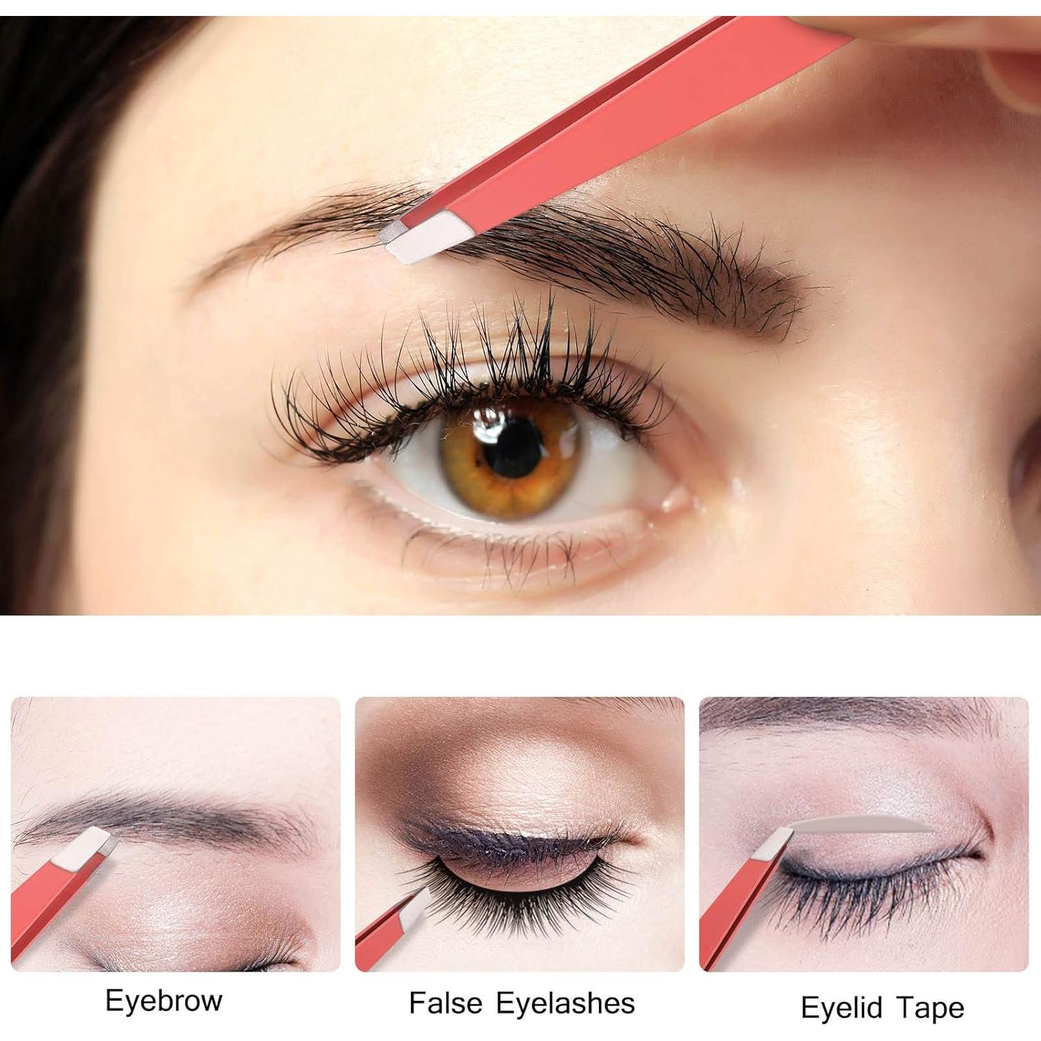 Juego de Pinzas HAWATOUR 4 Piezas Acero Inoxidable Multicolor