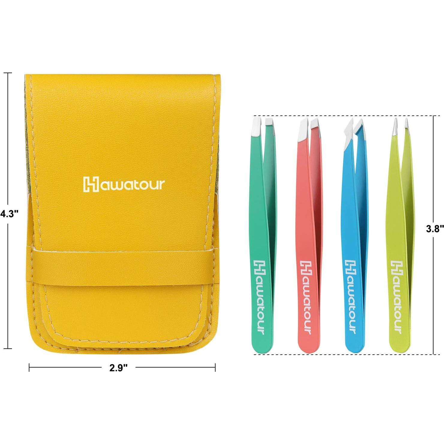 Juego de Pinzas HAWATOUR 4 Piezas Acero Inoxidable Multicolor