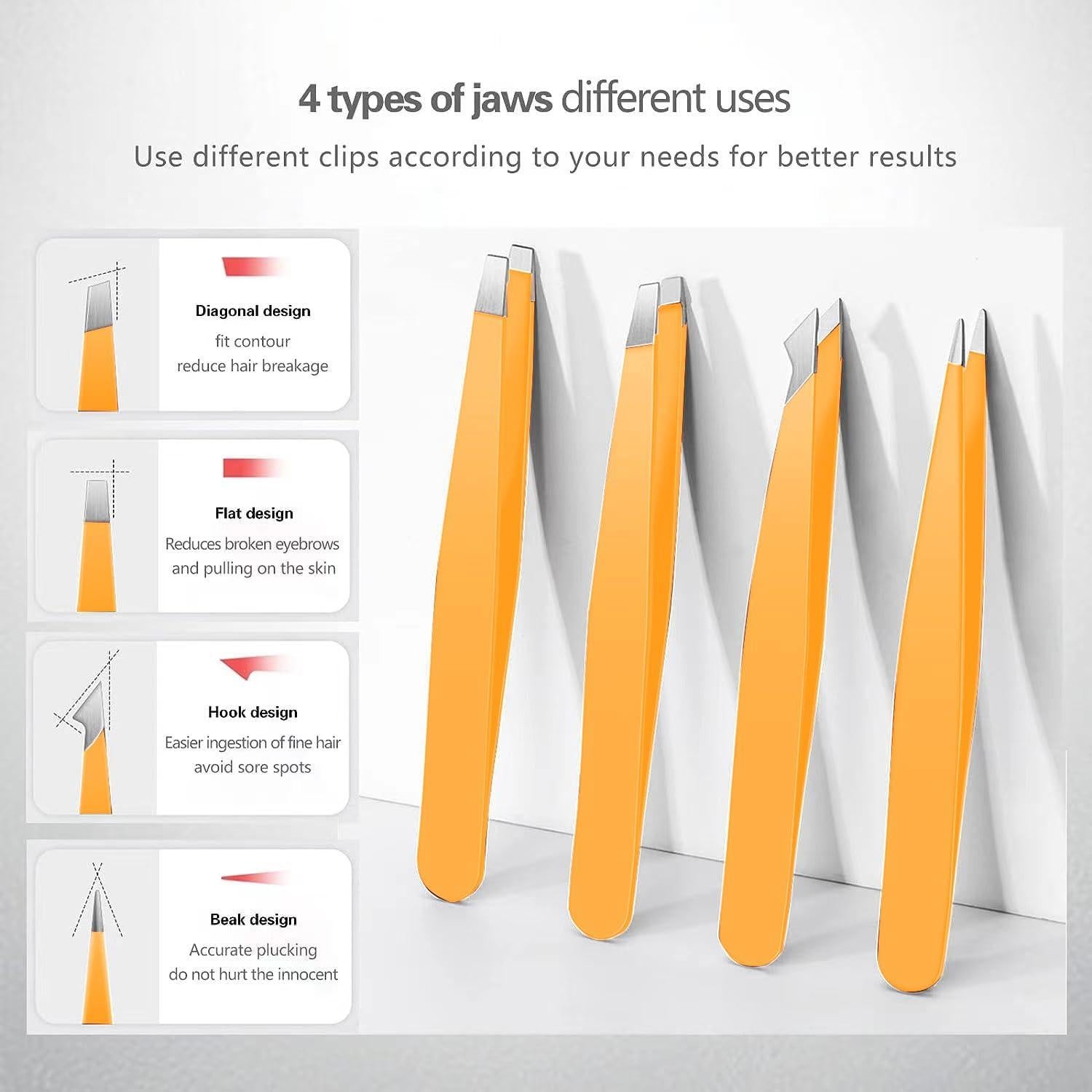 Juego de Pinzas de Acero Inoxidable DERLAIER 4 Piezas