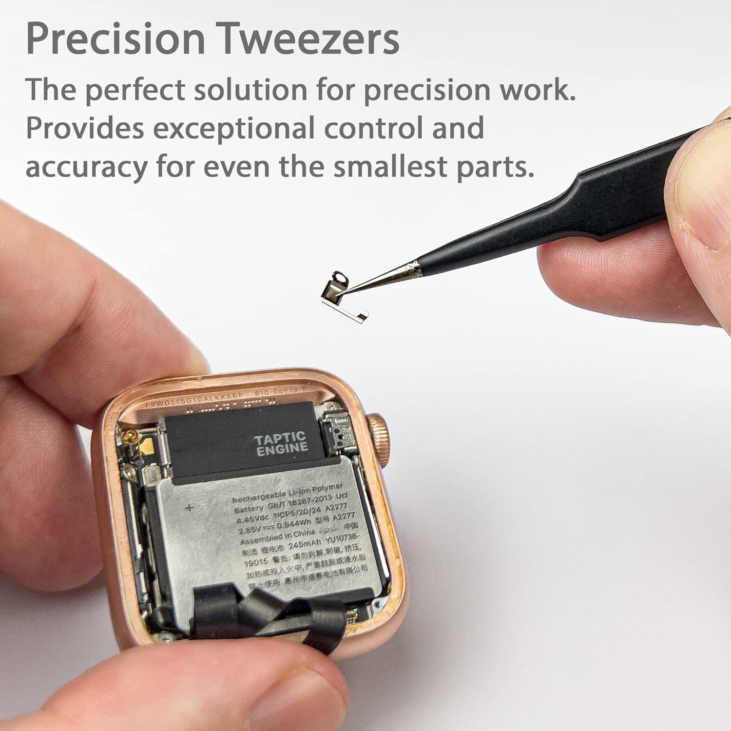 Juego de Pinzas de Precisión HowFixit - Acero Inoxidable, Anti-Estático