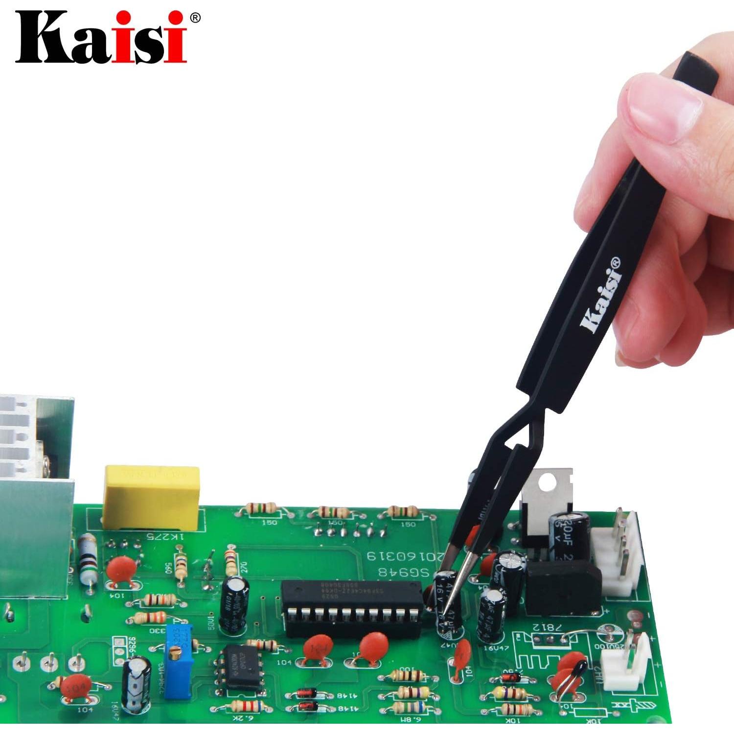 Juego de Pinzas de Bloqueo Kaisi 6 PCS Acero Inoxidable ESD