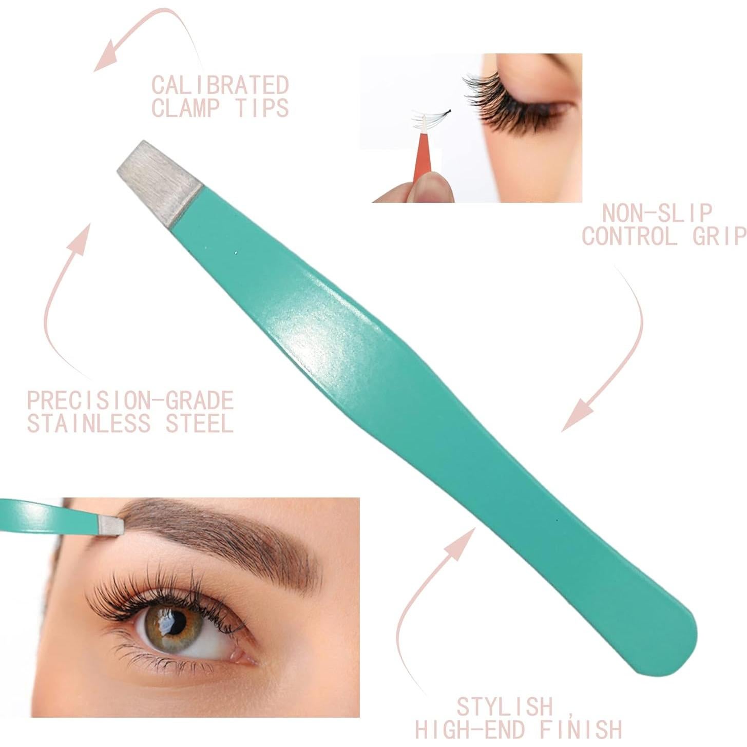 Juego de Pinzas para Cejas Mini N/C - Acero Inoxidable 4 Puntas