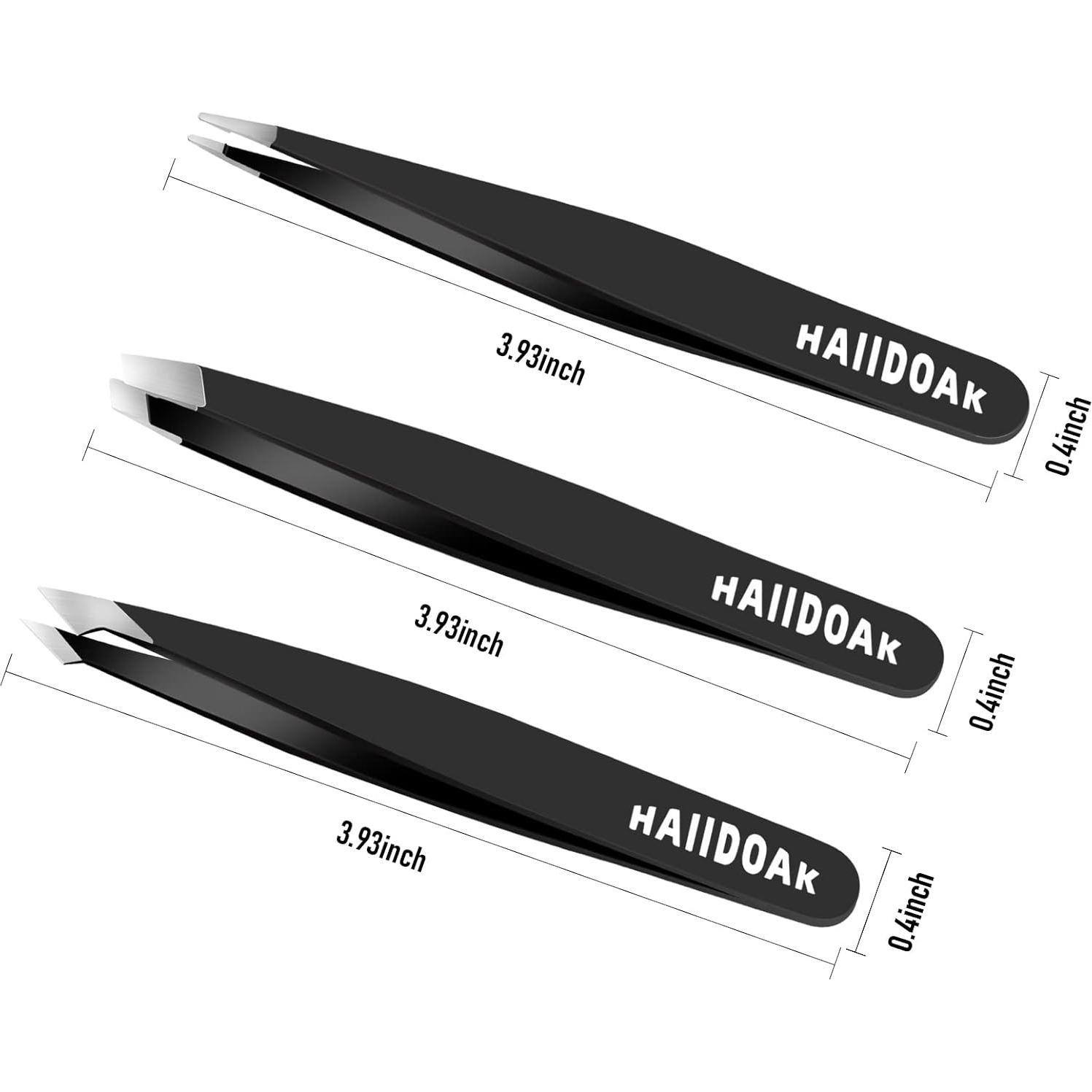 Juego de Pinzas Profesionales Haiidoak Acero Inoxidable 3 en 1