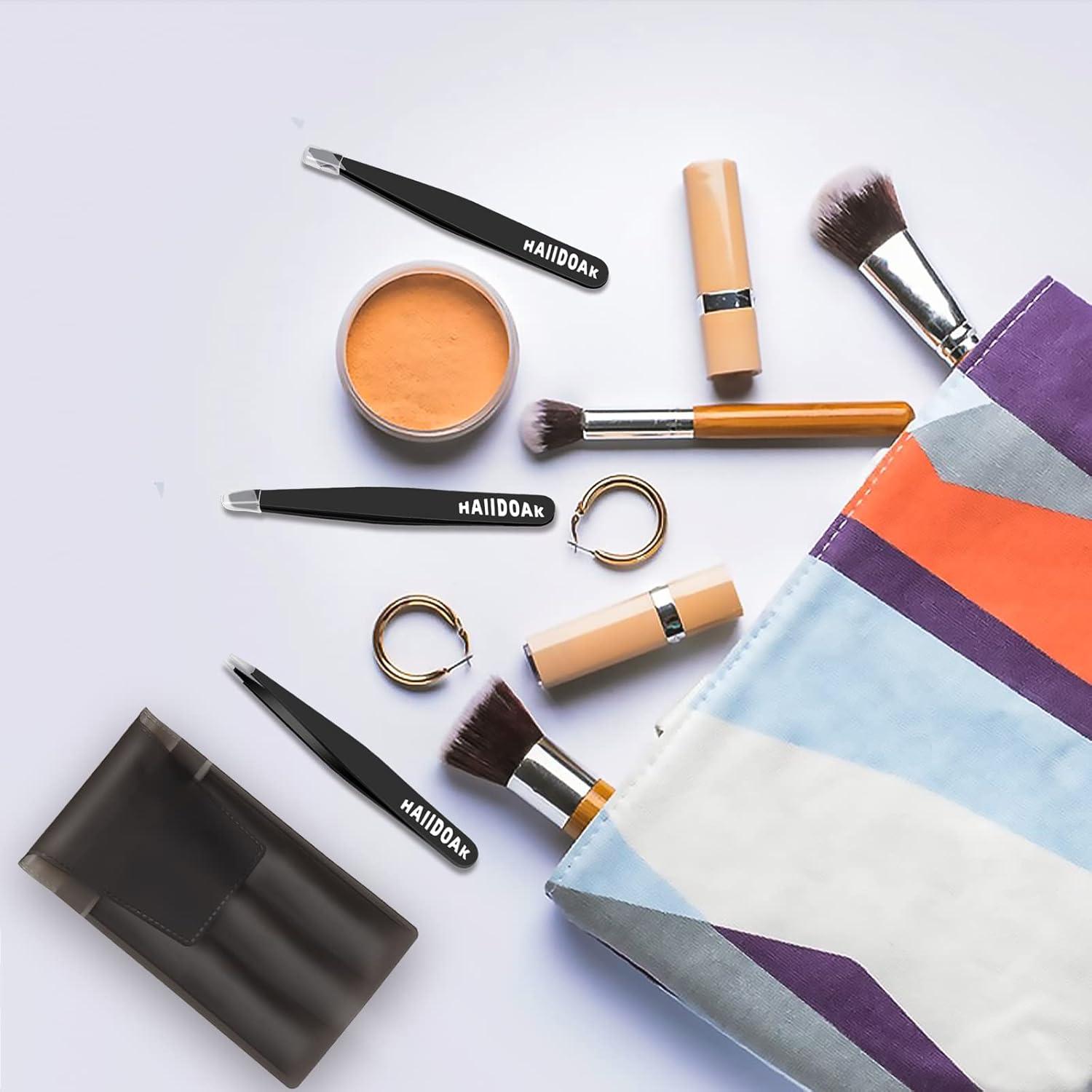 Juego de Pinzas Profesionales Haiidoak Acero Inoxidable 3 en 1