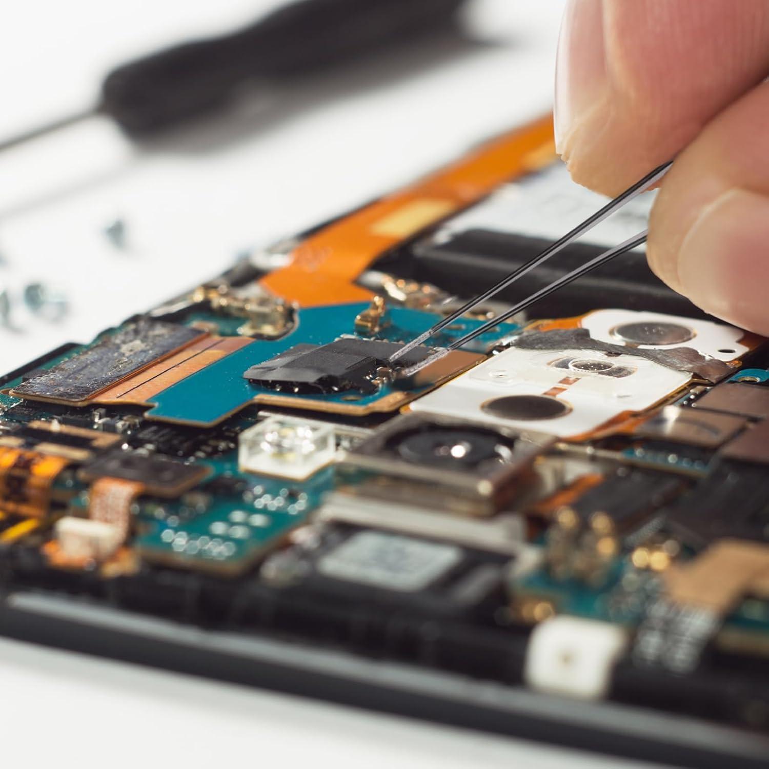 Juego de Pinzas ESD de Precisión 11 Piezas Acero Inoxidable