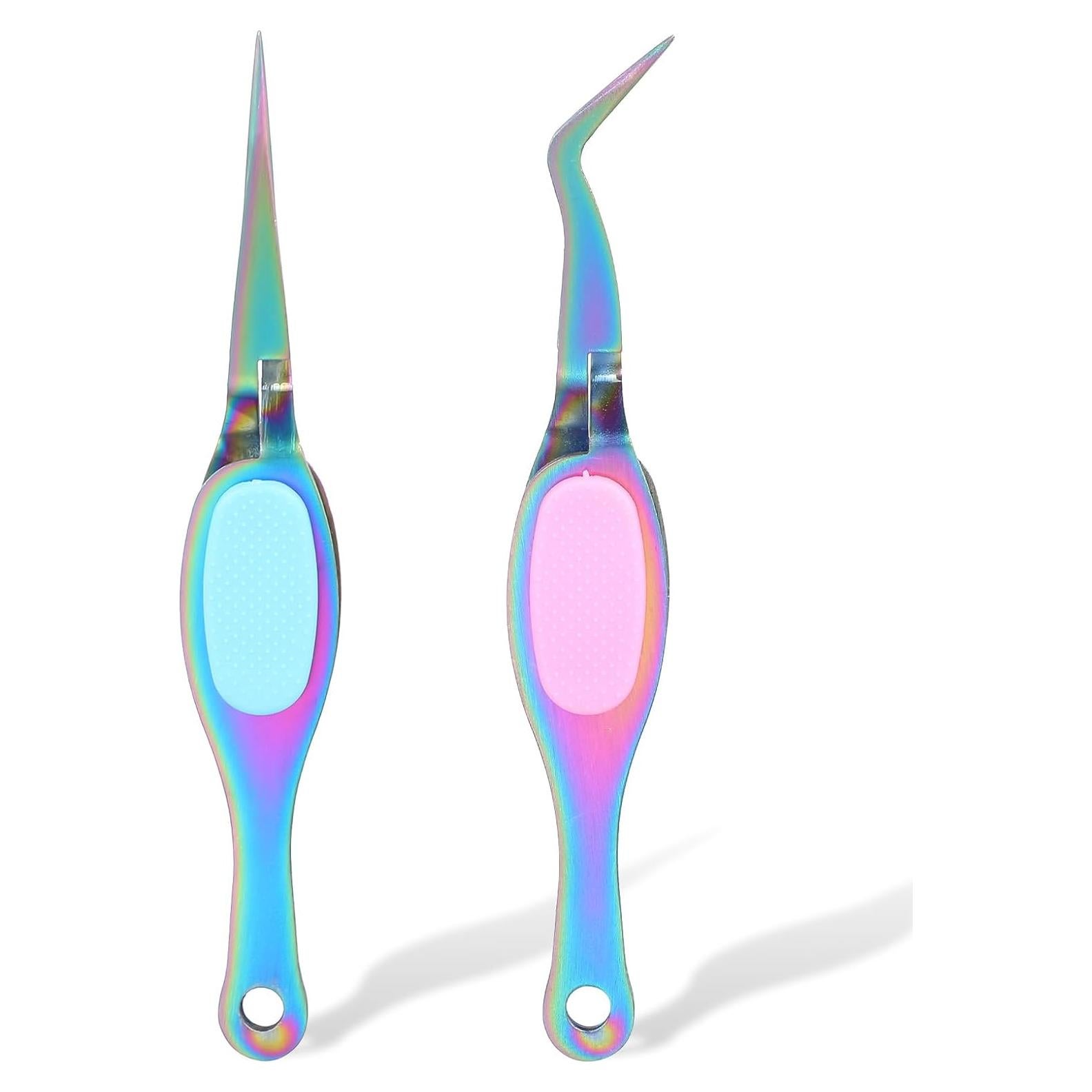 Juego de Pinzas de Precisión Ymapinc 2 Piezas Acero Inoxidable