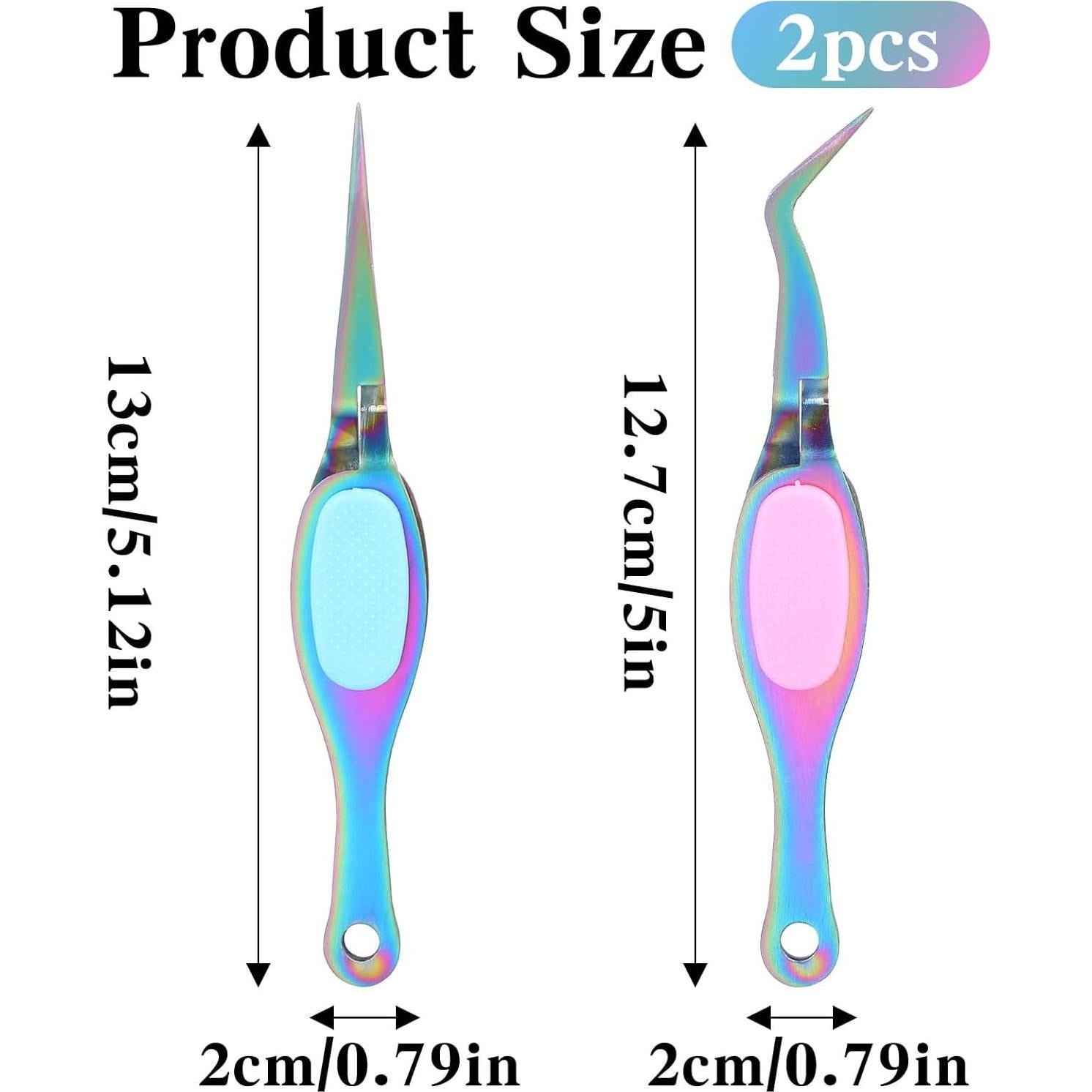 Juego de Pinzas de Precisión Ymapinc 2 Piezas Acero Inoxidable