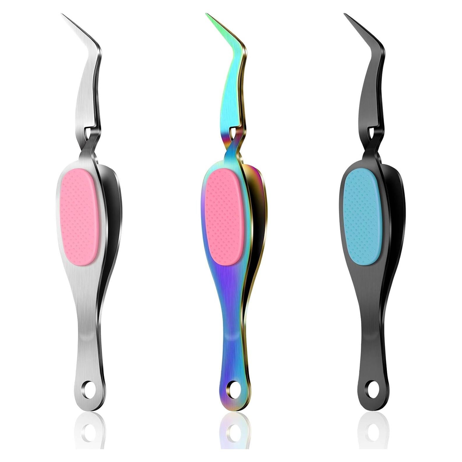 Pinzas de Precisión Curvadas Honoson 3 Piezas Acero Inoxidable