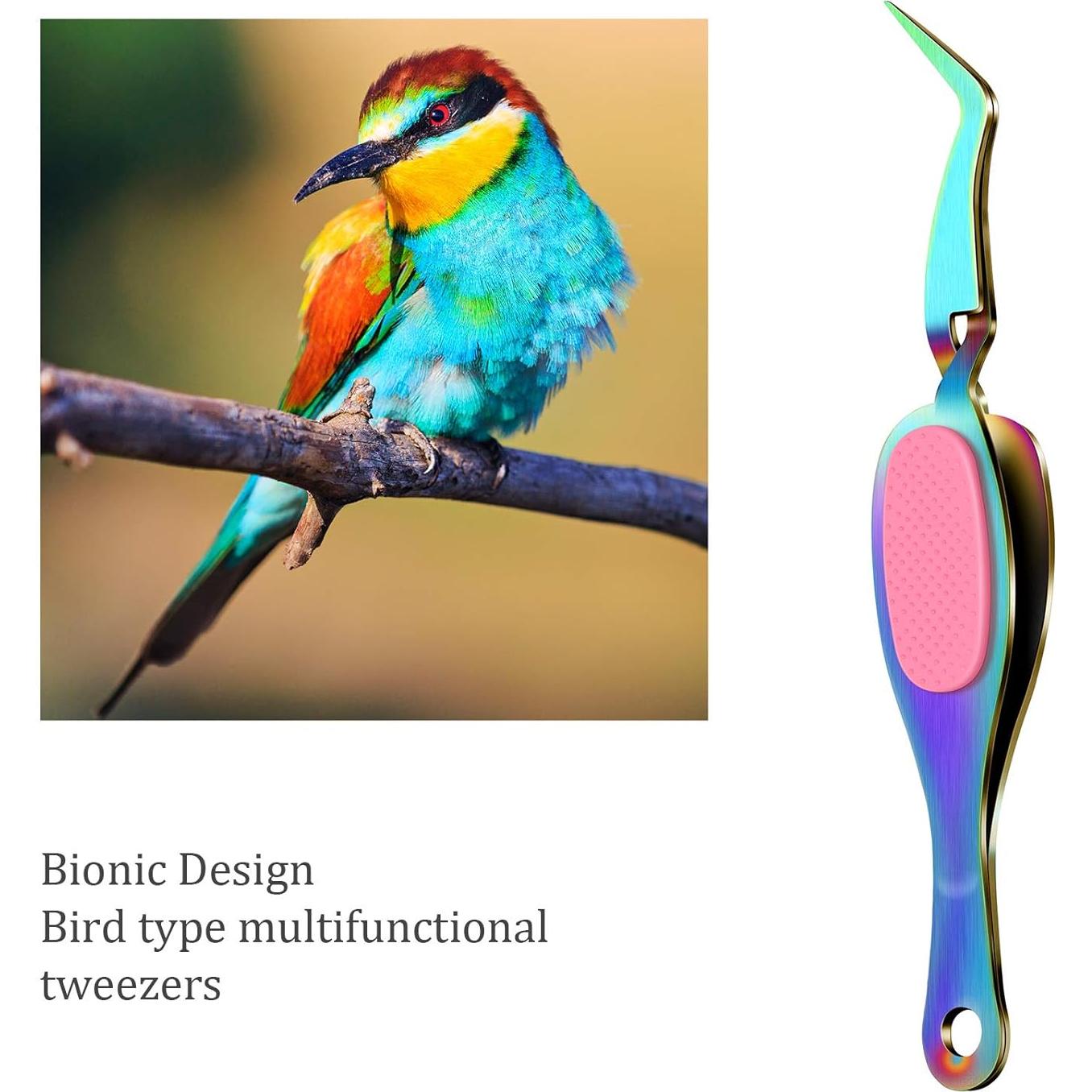 Pinzas de Precisión Curvadas Honoson 3 Piezas Acero Inoxidable