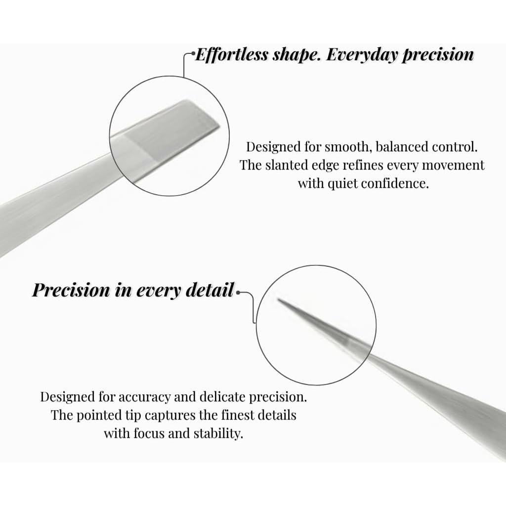Juego de Pinzas de Precisión THEMOA - Acero Inoxidable, 2 Puntas