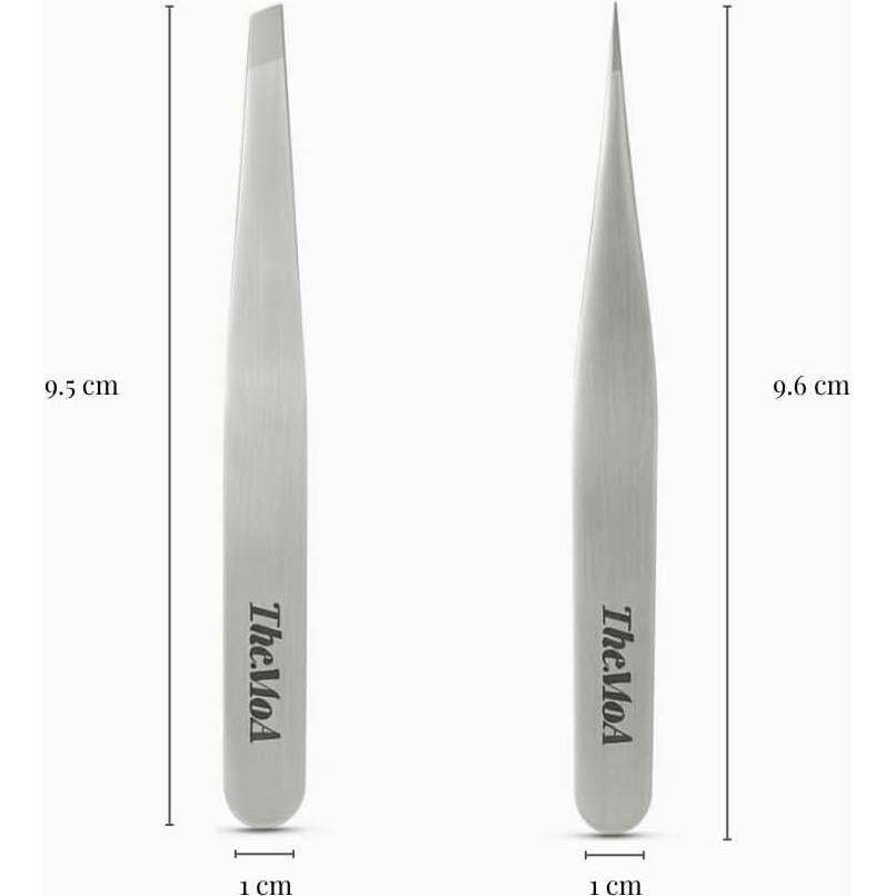 Juego de Pinzas de Precisión THEMOA - Acero Inoxidable, 2 Puntas