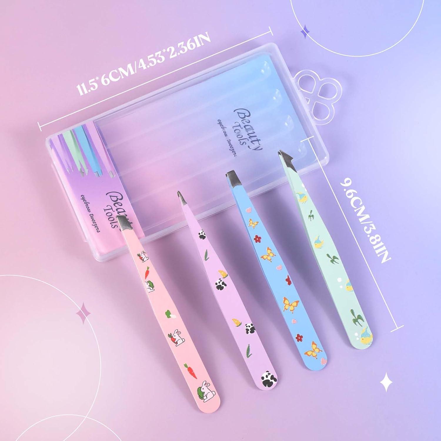 Pinzas Profesionales FADLASH 4 Piezas Acero Inoxidable