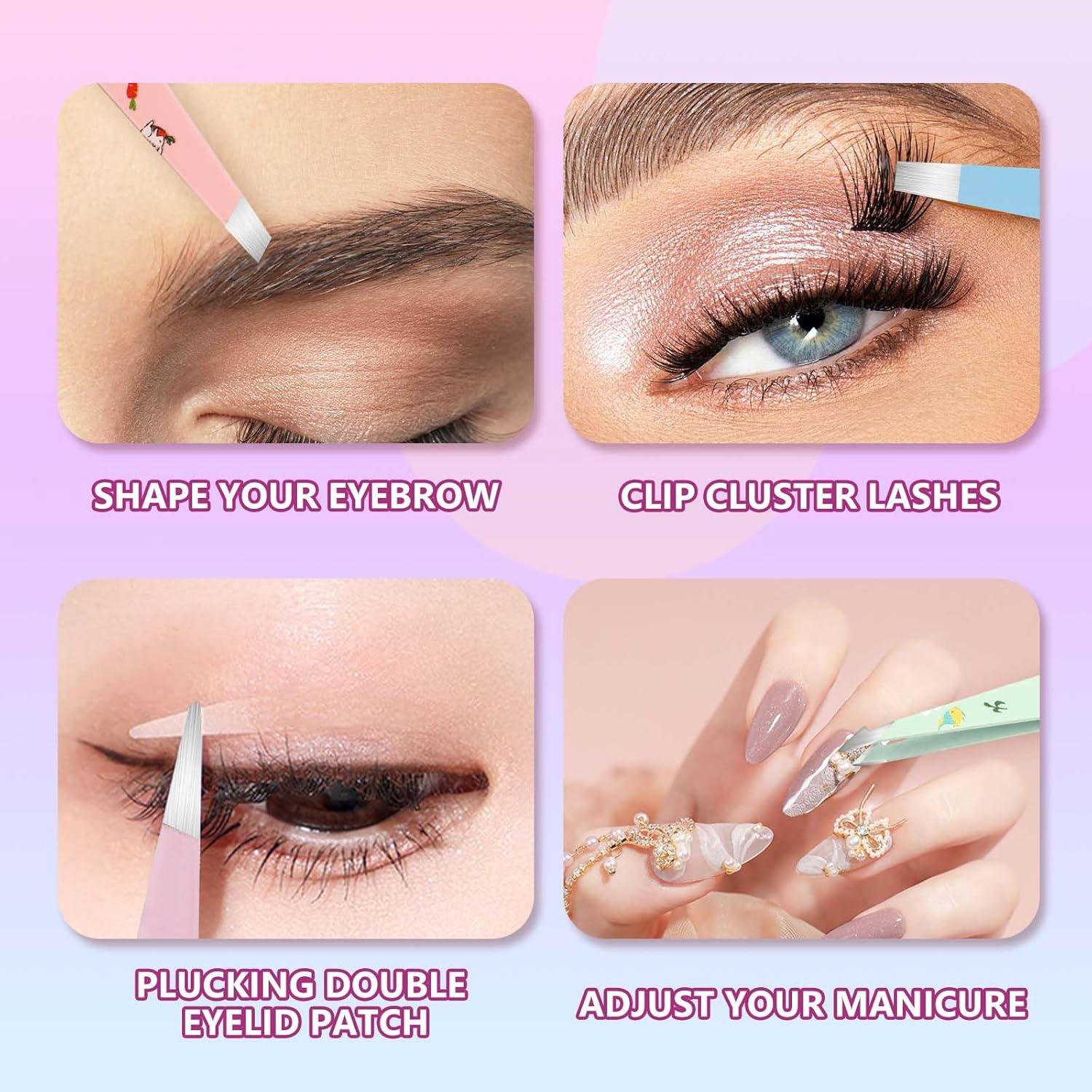 Pinzas Profesionales FADLASH 4 Piezas Acero Inoxidable